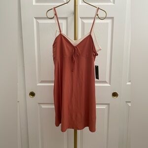 Wild Fable Rust Chemise with Bow Detail